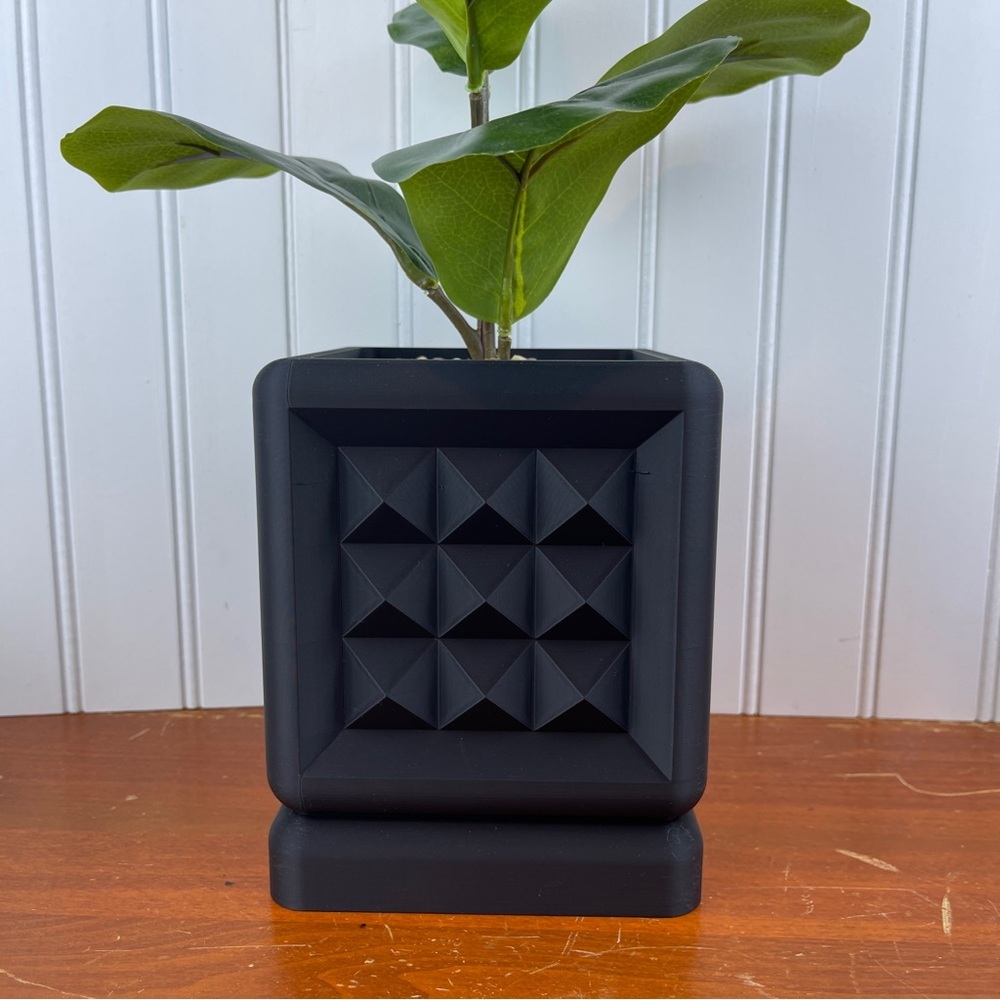The Nova Square Planter, Flower Pot with Drainage Tray